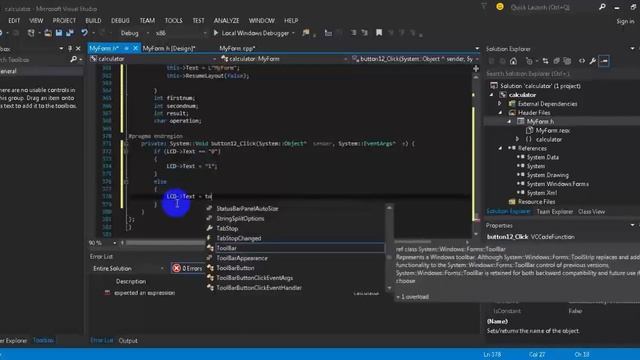شرح مفصل لصنع calculator GUI C++\CLI смотреть онлайн