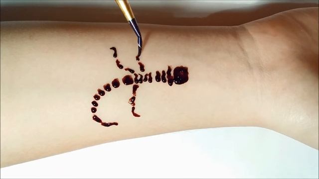 How To Make Easy Scorpion Henna Art #8 | Nail and Henna art смотреть онлайн