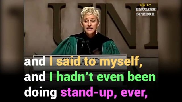 Ellen DeGeneres' Commencement Speech at Tulane University 2009 | ENGLISH SPEECH with BIG Subtitles смотреть онлайн