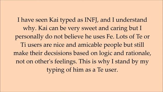 EXO Kai MBTI смотреть онлайн