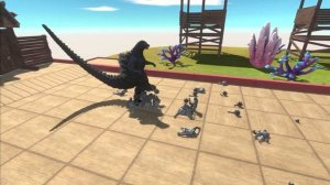 Godzilla of Evolution VS King Kong+Mutant Primates+Megalodon - Animal Revolt Battle Simulator