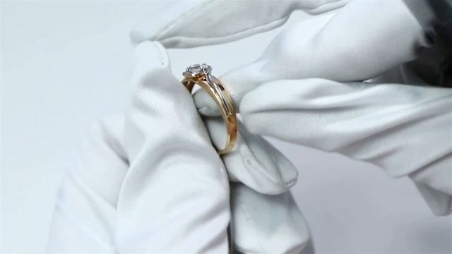 Золотое кольцо КЮЗ Del'ta D116981 с фианитом смотреть онлайн