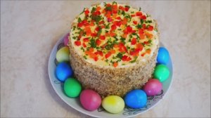 ПРАЗДНИЧНЫЙ салат на ПАСХУ ПАСХАЛЬНЫЙ КУЛИЧ сытный салат на праздничный стол