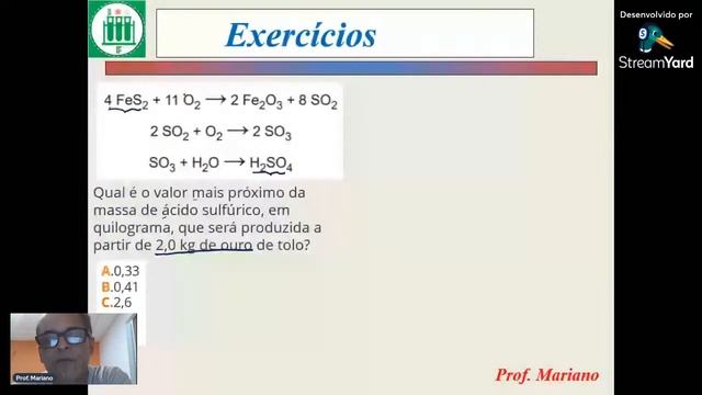 20ª SEMANA - QUÍMICA - ESTEQUIOMETRIA E ELETROQUÍMICA смотреть онлайн