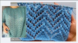 466 АЖУРНЫЙ УЗОР СПИЦАМИ Вязание Узоры спицами