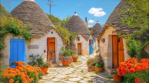 Альберобелло, Италия. Прогулка по сказочной деревне с домами Трулли, Италия в 4k 60fps