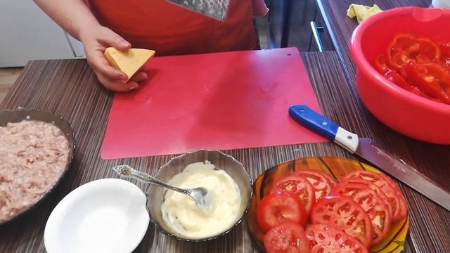 РЕЦЕПТ БОМБА!!! ФАРШИРОВАННЫЙ ПЕРЕЦ КОЛЬЦАМИ В ДУХОВКЕ.