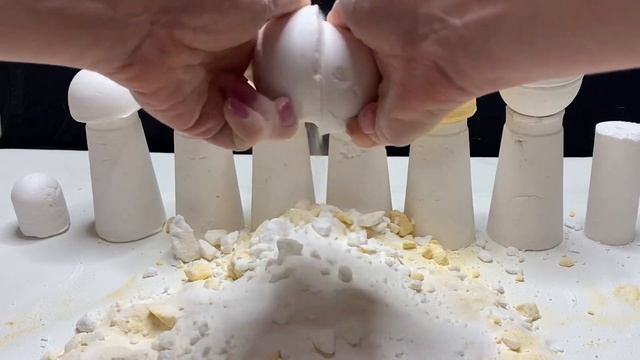 Dry Baking Soda so many Yellow & White Ball ASMR смотреть онлайн