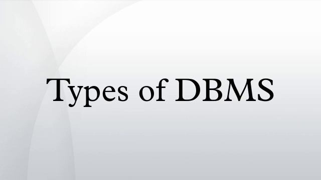Types of DBMS смотреть онлайн