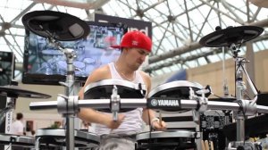 Tim Ivanov. Drum solo with people at NAMM Musikmesse Russia 2012