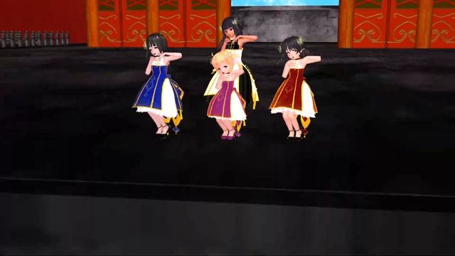 『曼珠沙華』　海野美雨モデル更新配布　　歌：ふぉっくす紺子、歌愛ユキ、海野美雨　おねーちゃん(KEITE式JK)　　Kaai Yuki   Fox Konko  Umino Miu  MMD
