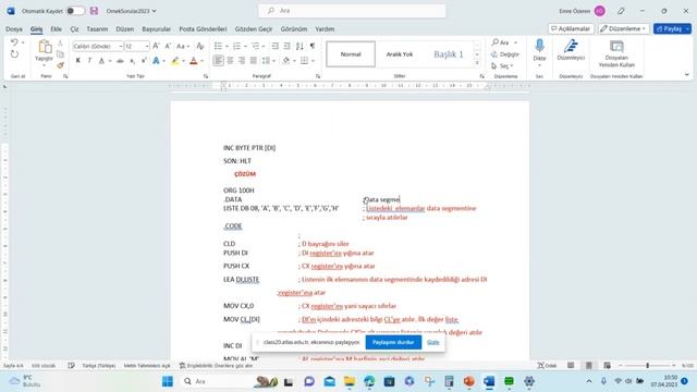 8086 Temelli Mikroişlemci Mimarisi, Assembly dili ve emu8086 emulator kull. 1-8 özet - örnek sorula смотреть онлайн