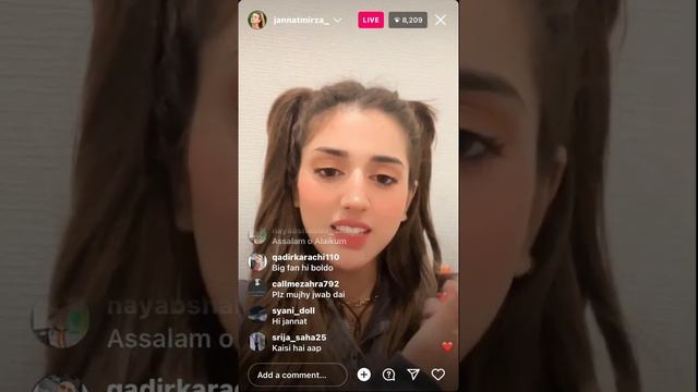 Jannat mirza live on instagram and quite fight with seher hayat смотреть онлайн