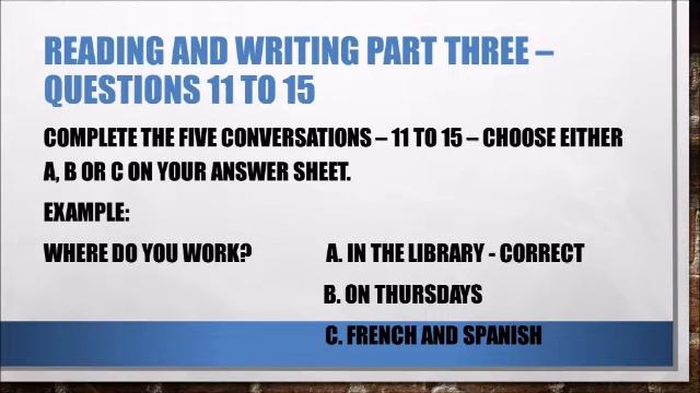 KET READING AND WRITING PARTS TWO AND THREE QUS 6 to 20 смотреть онлайн