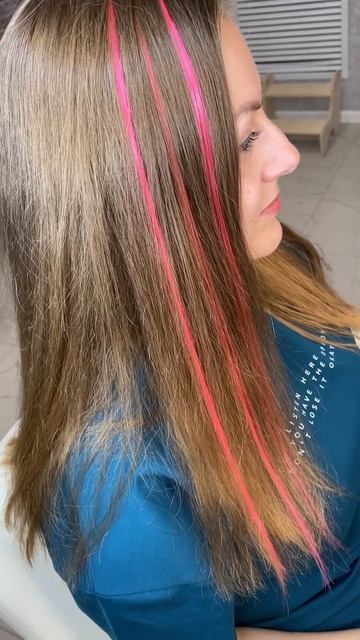 Наращивание цветных прядей 🌸
