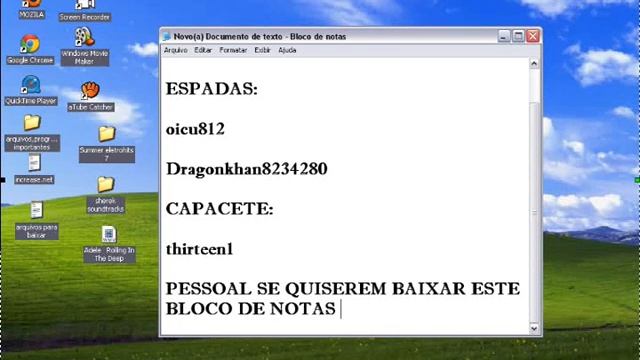 todos os cheats do AQW (bloco de notas) смотреть онлайн