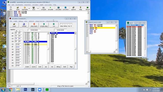 PUSH & POP Instructions of 8086 Microprocessor in Assembly Language || EMU8086 Example for PUSH POP смотреть онлайн