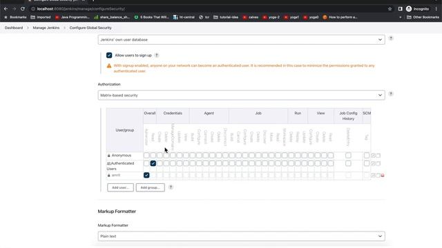 DevOps : Jenkins : Matrix based security : acl for users #jenkins #signup #matrix #security смотреть онлайн
