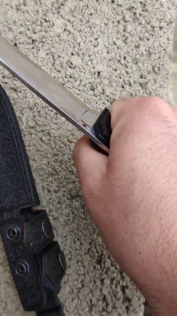 Нож Перо Цельнометаллический накладки из граба смотреть онлайн