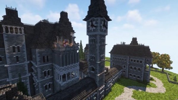 I built Nevermore Academy in Minecraft!