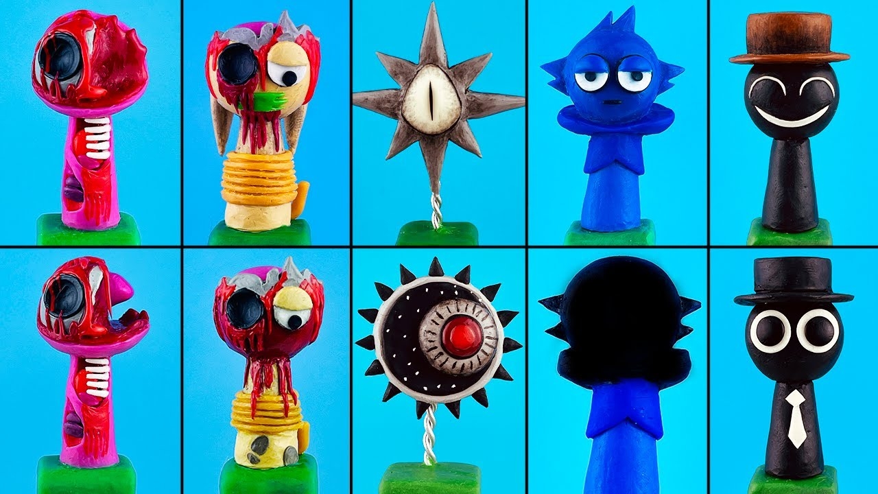 СПРУНКИ ФАЗА 5 Лепим фигурки из пластилина 🎵 Sprunki Phase 5 Лепка ОК Часть 4 смотреть онлайн