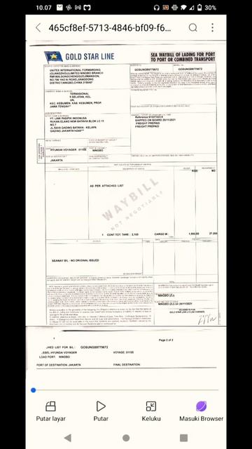 #shorts Dokumen Import Barang Resmi-Bill Of Lading MBL/HBL смотреть онлайн