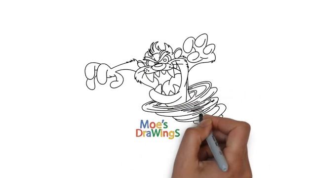 Looney Tunes TAZ How to draw and coloring fun new Hd video for kids смотреть онлайн