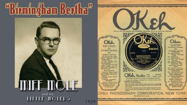 1929, Birmingham Bertha, Miff Mole Orch. HD 78rpm смотреть онлайн