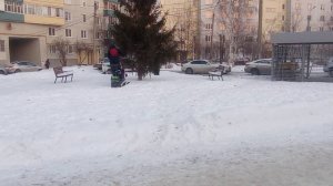 Проба подвески МотоСнегоКата в городе