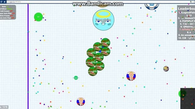 Агар.ио:Играю с ботом