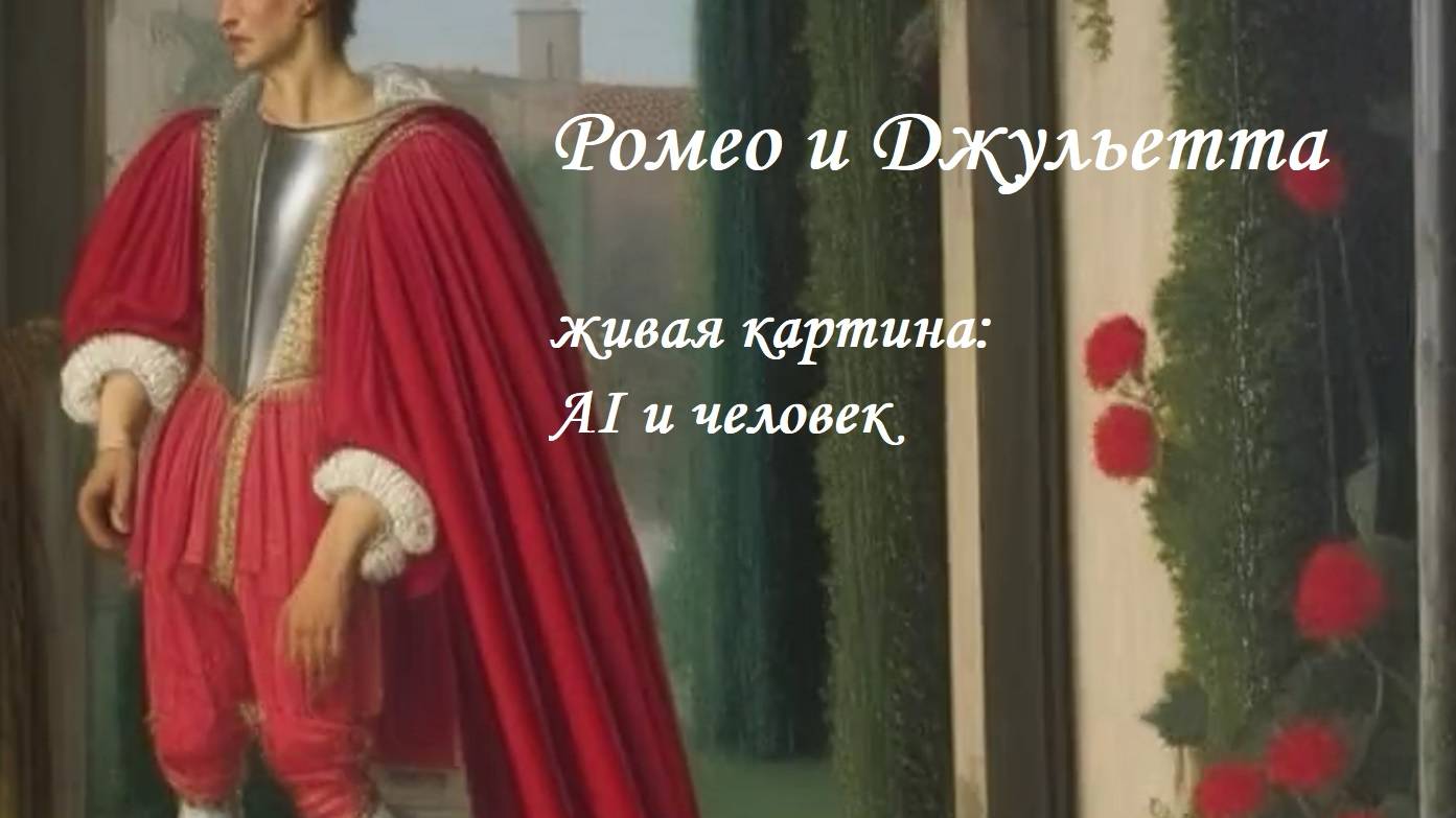 Фантазия человека и AI: живая картина "Ромео и Джульетта"