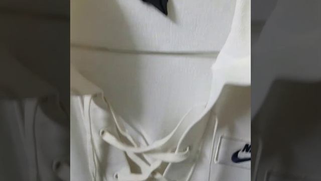 NK Terry Fleece Lace Up Hoodie For Ladies-Off White-SP1155 смотреть онлайн