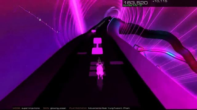 Audiosurf 2 Ep. 270: Pham - Movements (feat. Yung Fusion). 385K score. Super Ninja Mono.