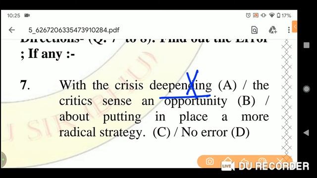 Live discussion CGL & CHSL Practice Set-44 ||English By Mantu Sir|| смотреть онлайн