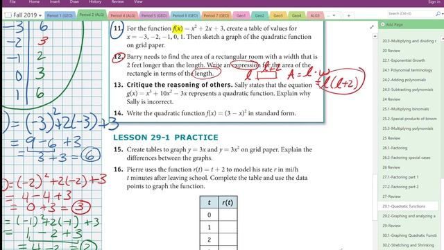 29.1 part 2 period 2 Quadratic functions смотреть онлайн