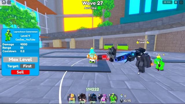 รีวิว Upgraded Large Laser Cameraman กันสตั้นได้ 100% เก่งมาก | Roblox Toilet Tower Defense смотреть онлайн