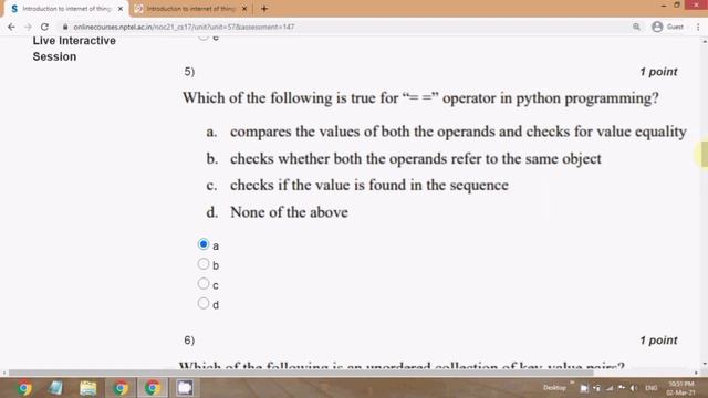 NPTEL Introduction to Internet of Things Assignment 6 Answers | Nptel IoT Week 6 Solutions 2021 смотреть онлайн