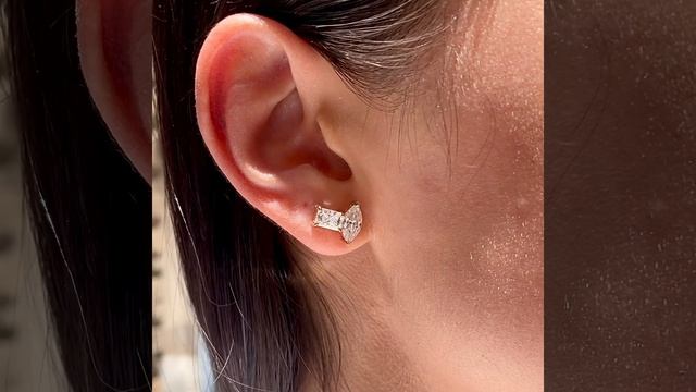 'Monique 9×4.5' Moissanite Earrings | Toi Et Moi Collection | Moi Moi Fine Jewellery смотреть онлайн