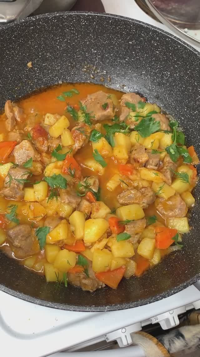 Тешеная картошка с мясом