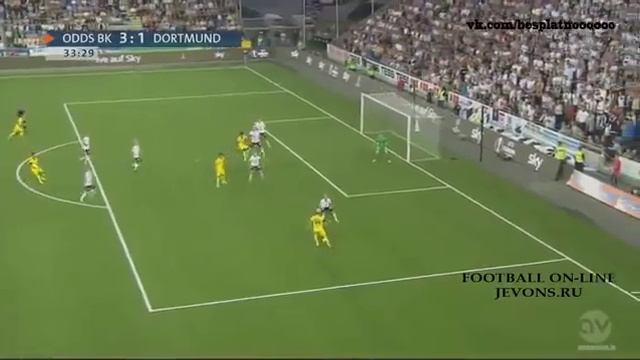 Одд Гренланд 3-1 Боруссия Дортмунд Гол Обамеянг смотреть онлайн