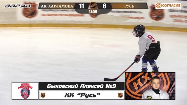Быковский Алексей №9 ХК Русь Лучший игрок матча смотреть онлайн