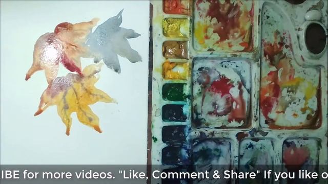 Awesome leaf Watercolor Painting tutorial | How to paint a watercolor leaf | Art Explain смотреть онлайн