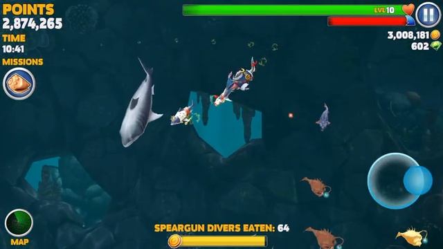 New Megalodon vs Enemy Leo Shark - Hungry Shark Evolution смотреть онлайн