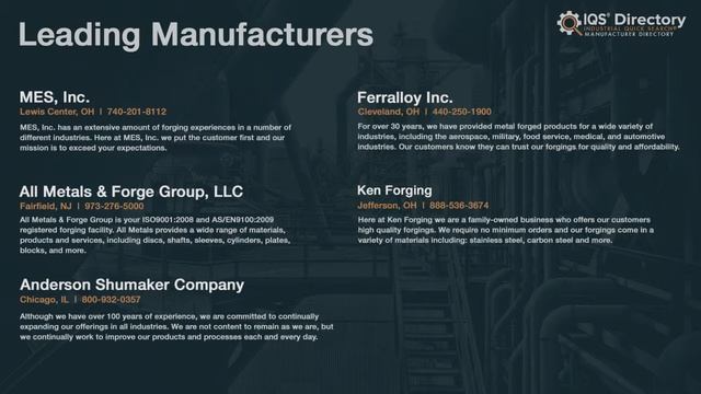 Drop Forging Services and Industry Information смотреть онлайн
