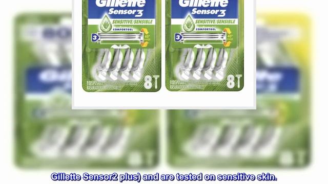 Great product - Gillette Sensor3 Sensitive Disposable Razors for Men, Enhanced Lubrastrip Glides E смотреть онлайн
