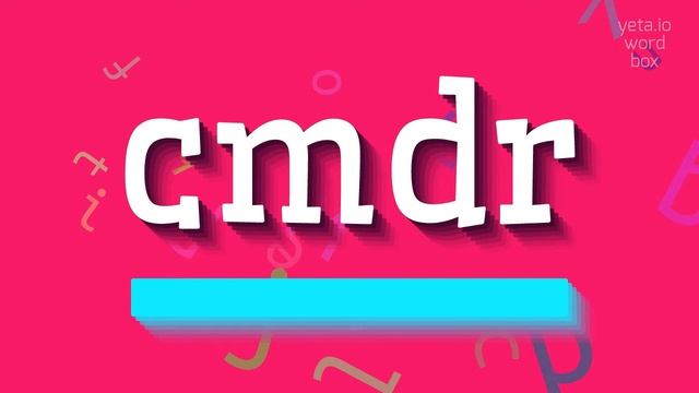 HOW TO PRONOUNCE CMDR? #cmdr смотреть онлайн