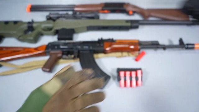 AK47 Airsoft Toy Gun - Sniper Rifle AWP - FN SCAR-L - Glock17 - Shotgun - Toy Guns Collection смотреть онлайн