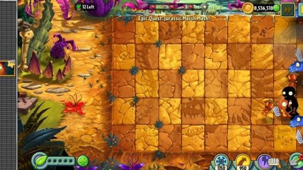 Plants vs Zombies 2,Epic Quest Jurassic Marsh  Mash ,80 gems
