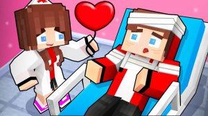 Красивая медсестра из майнкрафта История любви - Майнкрафт мультфильм