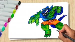 Как нарисовать Гуджитсу Рок Джо _ How to draw ROCK JAW GooJitZu_ Учимся рисовать